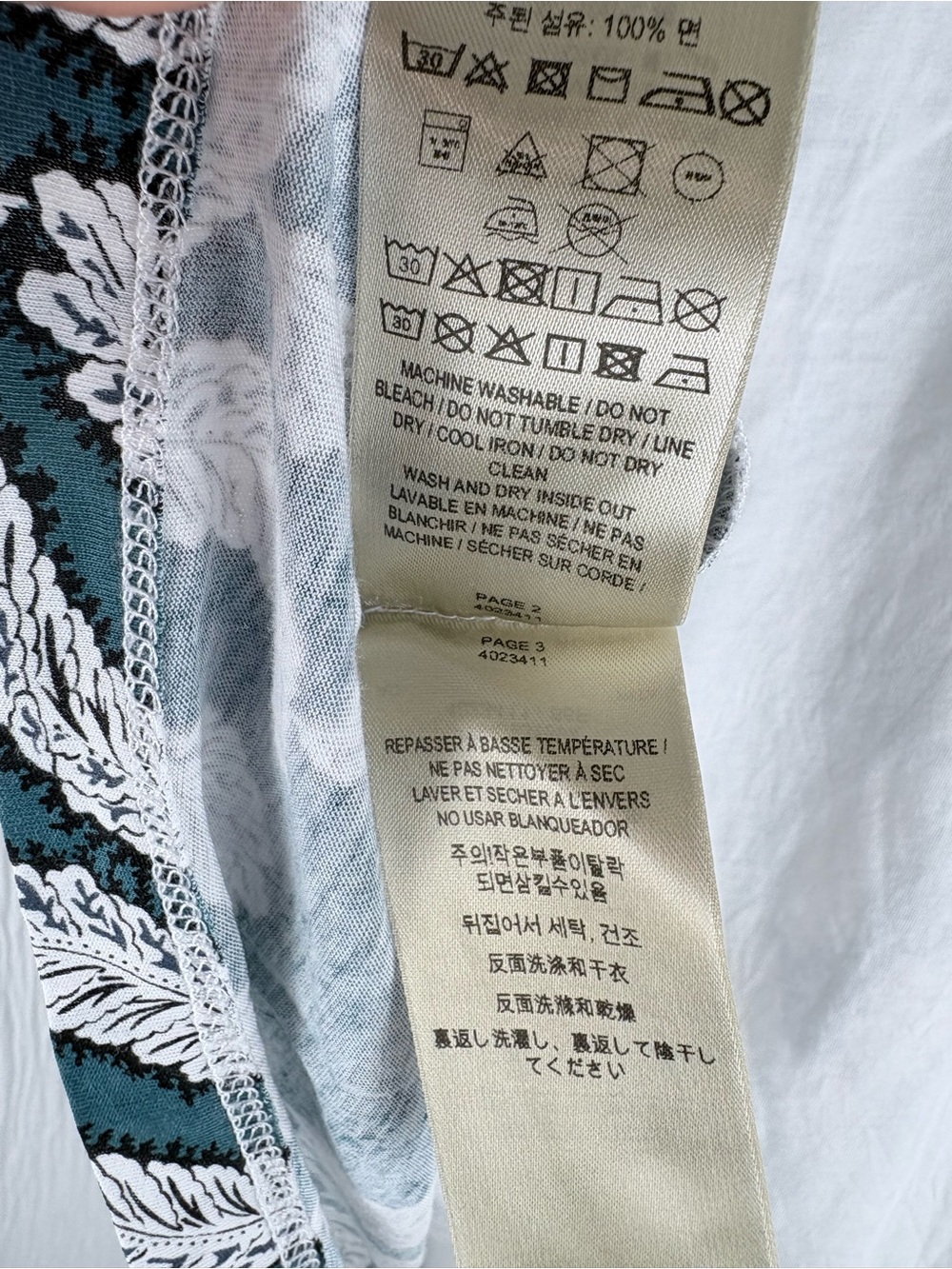 Burberry Brit Cotton Short Sleeve Tee, Teal and White, Size Small - Picture 9 of 9